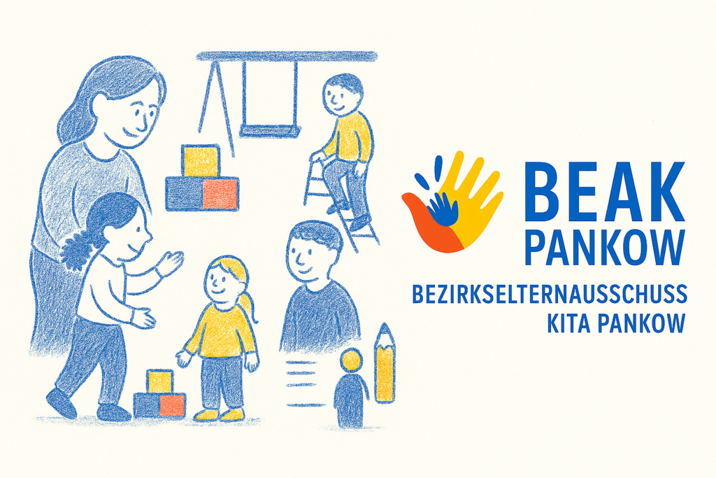 BEAK Pankow - Bezirkselternausschuss Kita Grafik mit Kitakindern in Kita